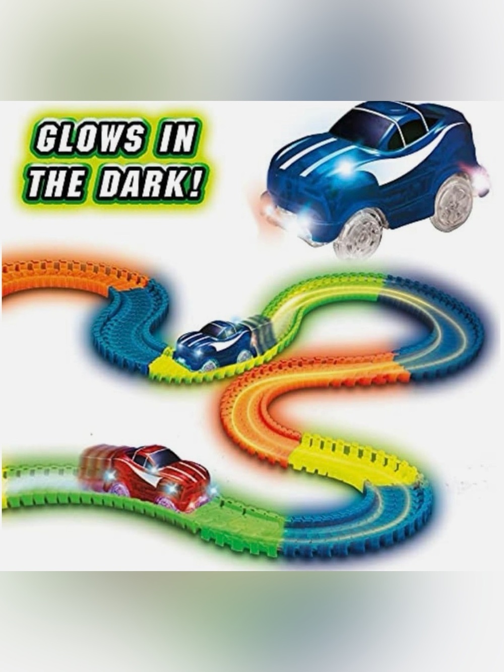 Magic Tracks As Seen On TV Ontel Glow In The Dark Race Track w/ Blue LED Car